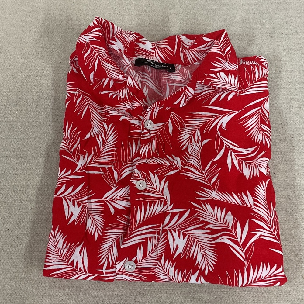 EUC Mens short sleeve Amedeo button down shirt